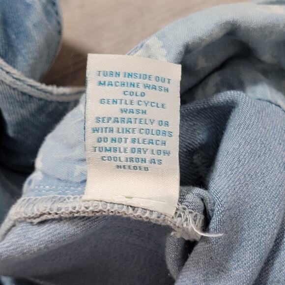 Sundance Magnolia Patchwork Embroidered Straight Leg Jeans Size 31 Boho Cottage - Picture 7 of 14